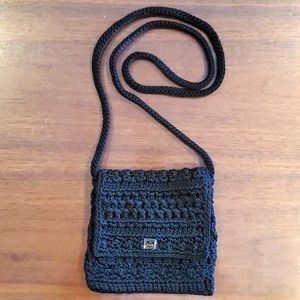 The Sak Small Black Crochet Crossbody Purse